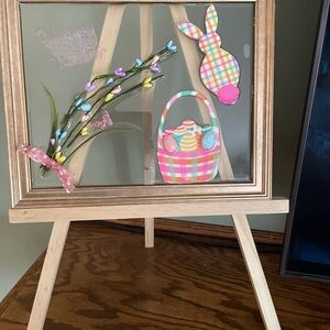 3-D HANDMADE EASTER DESIGN SET IN RESIN ON GLASS